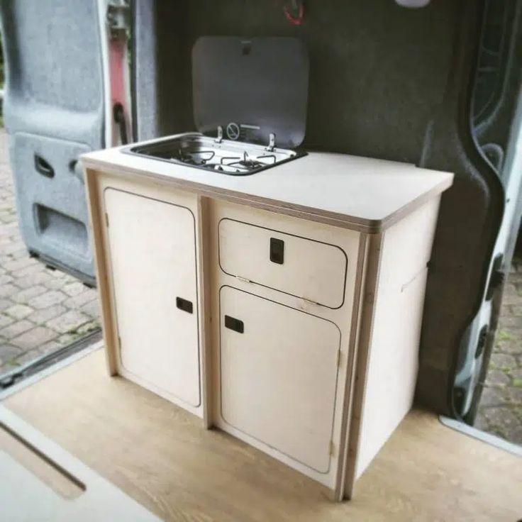Small campervan DIY kitchen unit