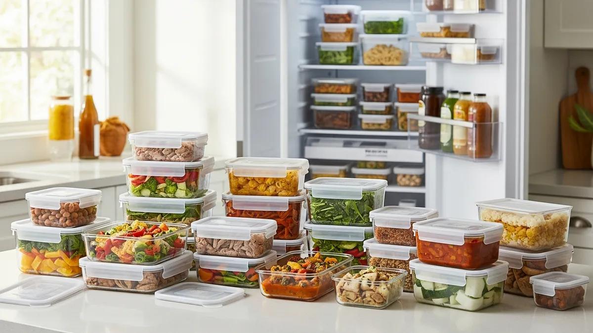 RV freezer meal containers