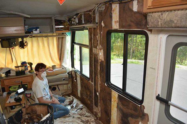 Old RV requiring repairs and renovation