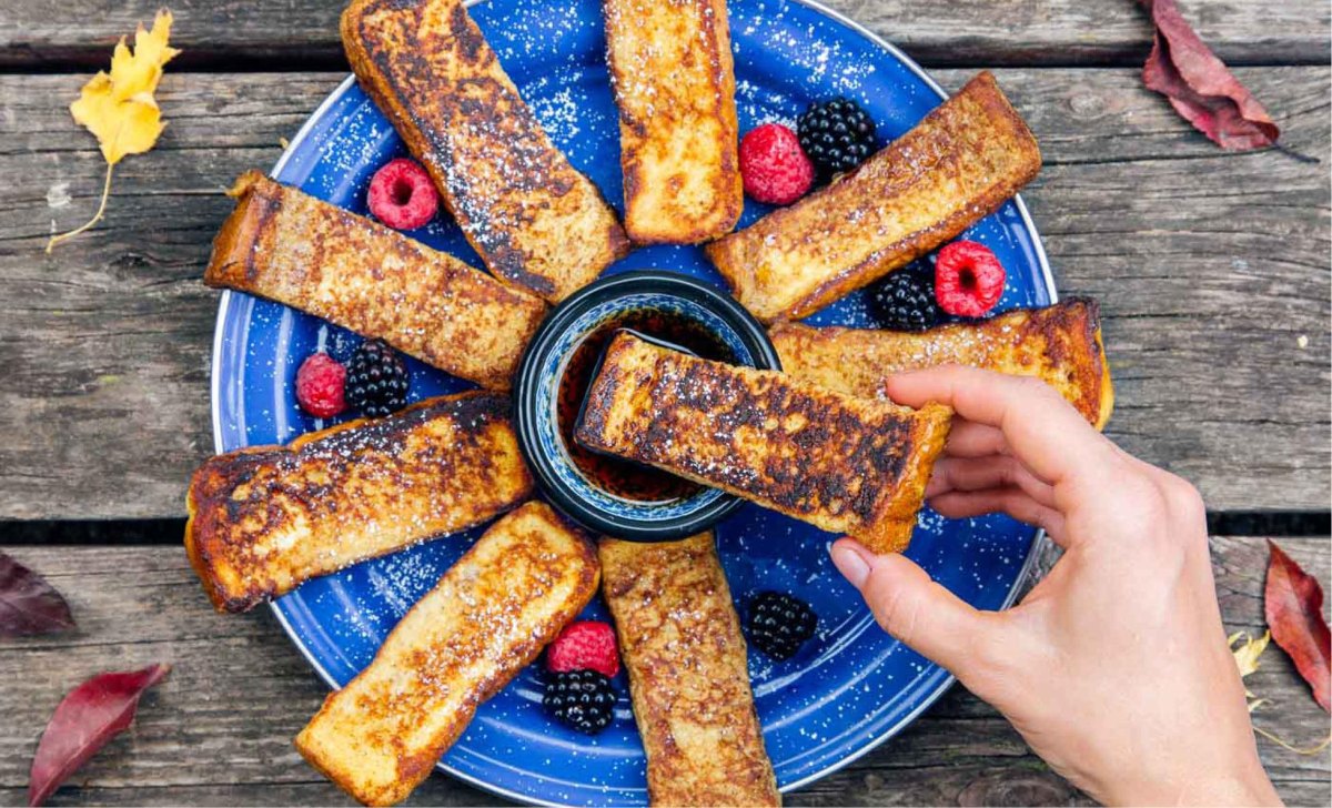 French toast sticks camping breakfast