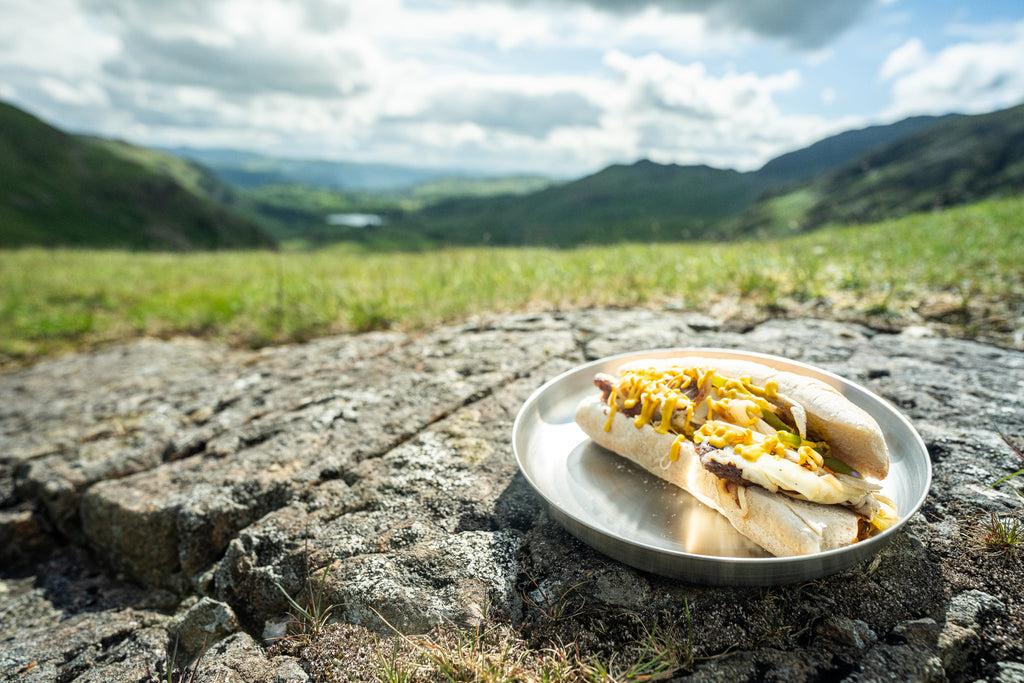 Campfire Philly cheesesteak sandwich