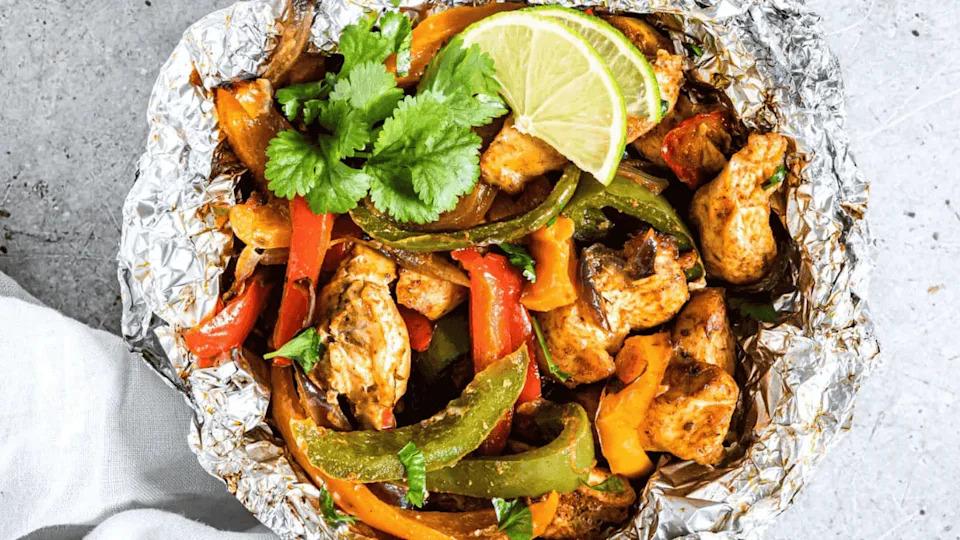 chicken fajita foil packets