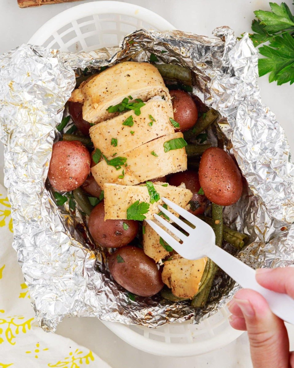 chicken potato foil packet dinner