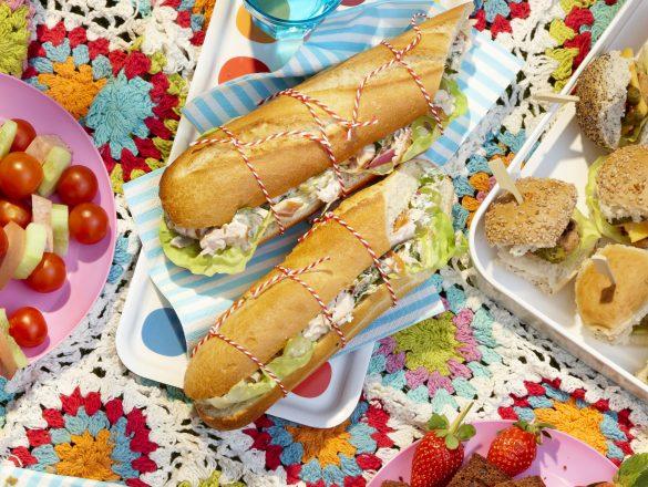 Chicken salad camping sandwich