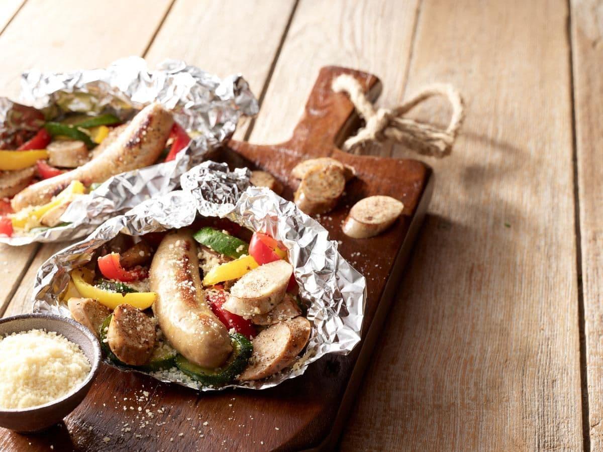chicken sausage foil packet combo