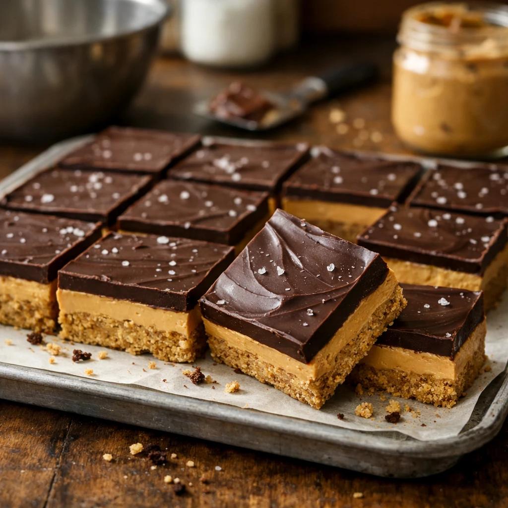 Chocolate peanut butter camping bars