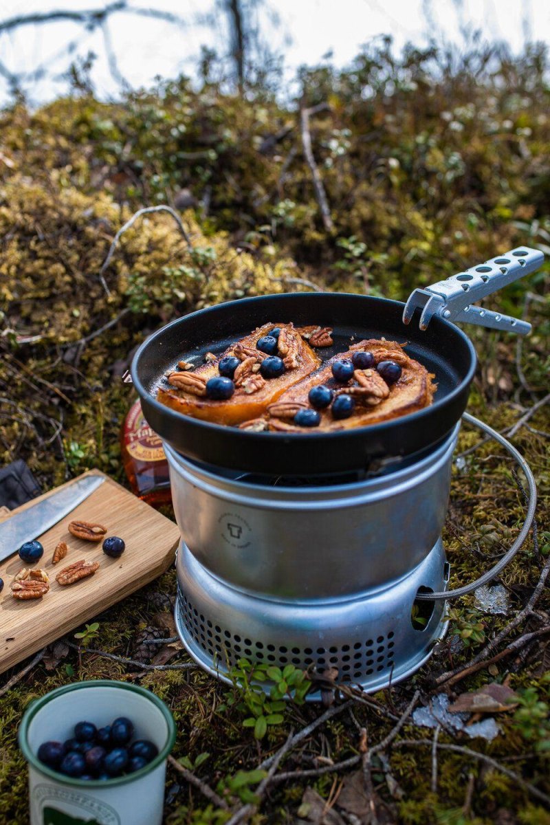 Pancakes on camping stove