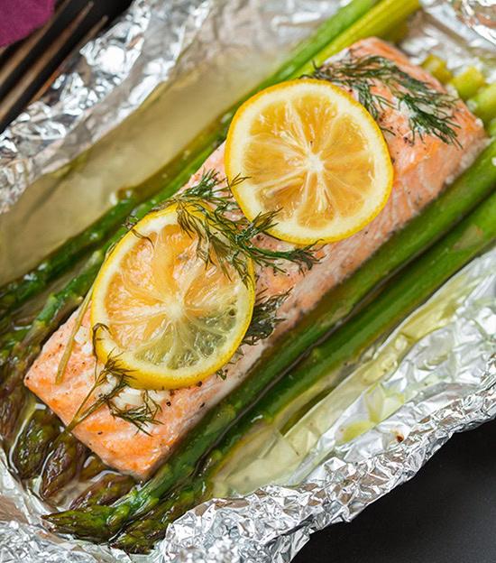 Salmon Asparagus Foil Packs Easy Dinner Recipe