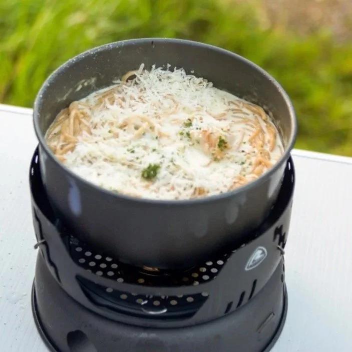 chicken Alfredo RV dinner
