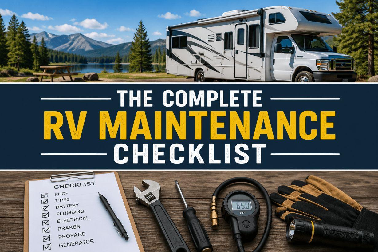 First time RV owner checklist for regular motorhome maintenance