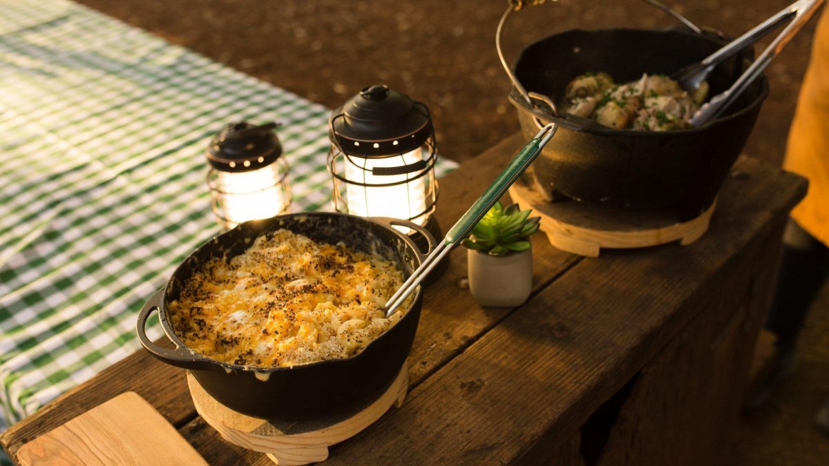 Crockpot mac and cheese camping