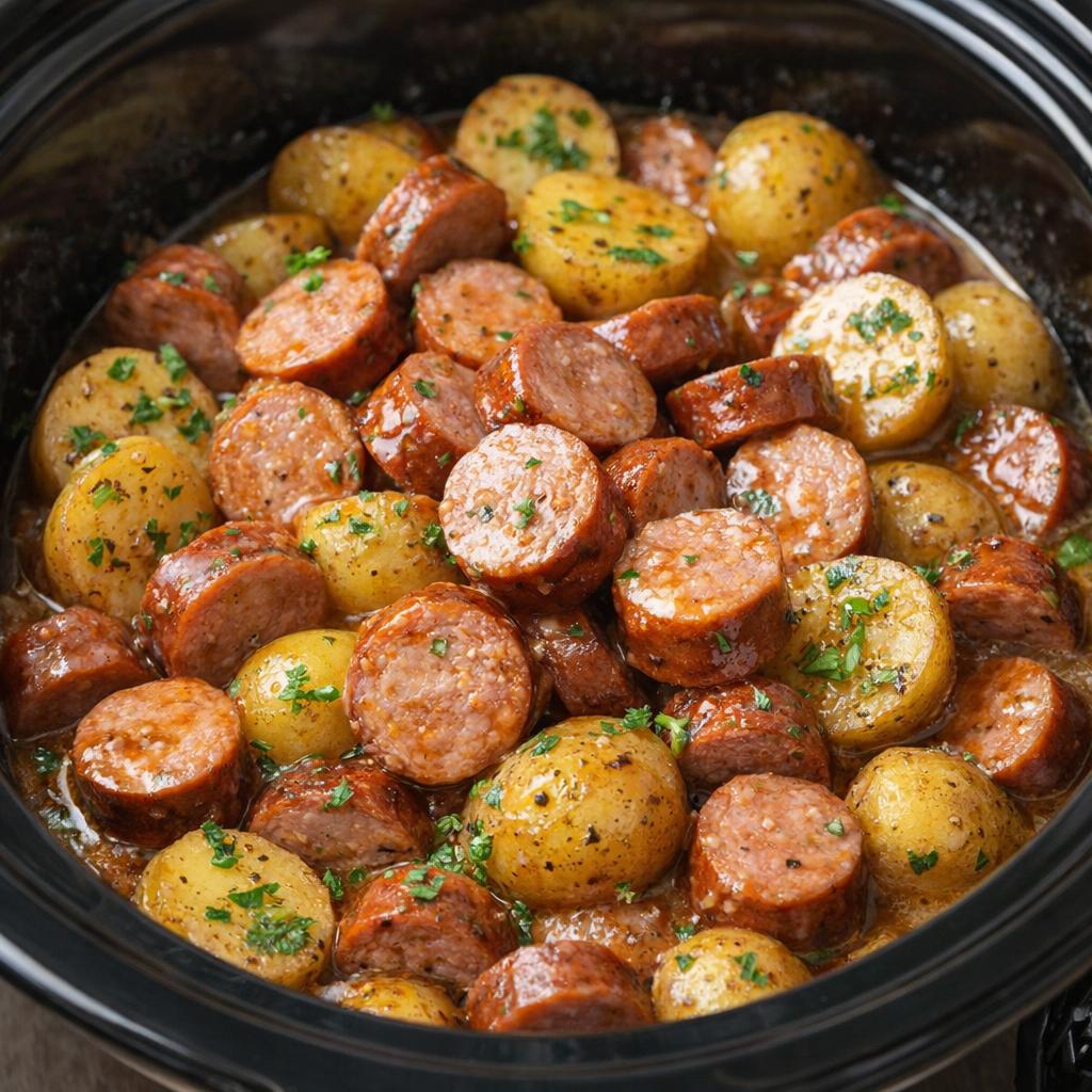 Sausage potato crockpot dinner