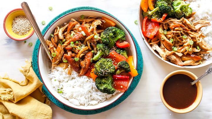 Teriyaki chicken rice bowls