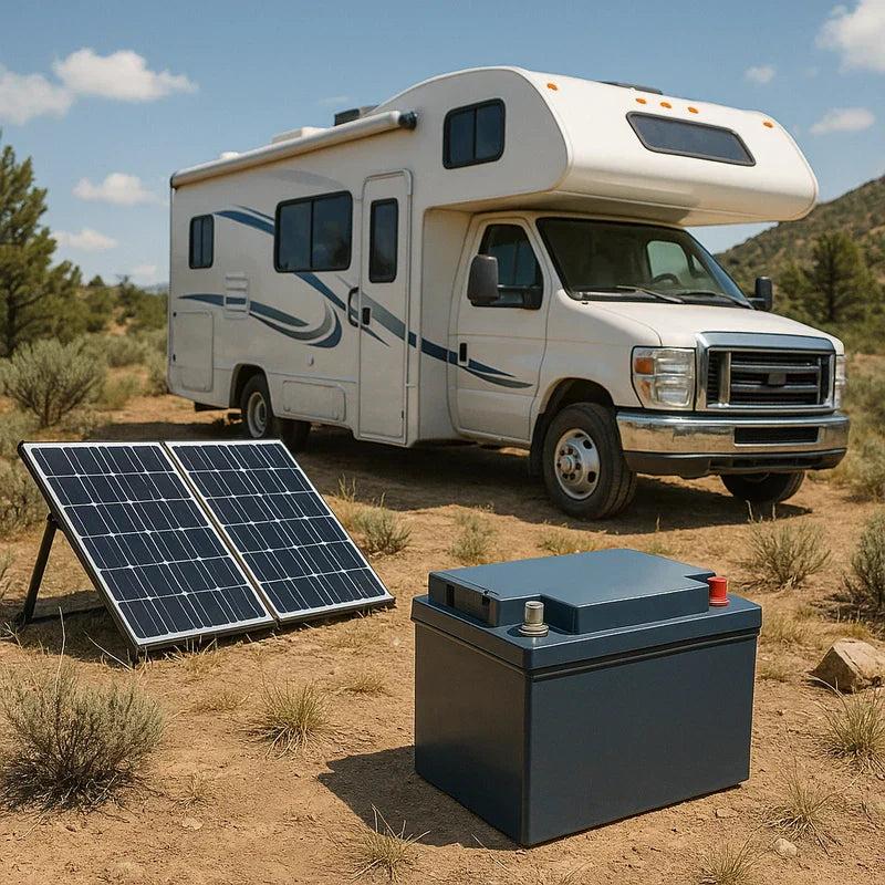 RV solar battery system for boondocking