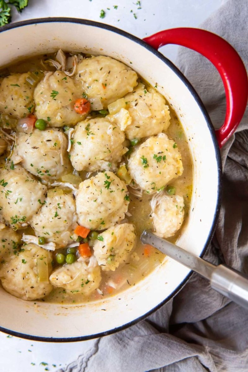 Chicken and dumplings Dutch oven