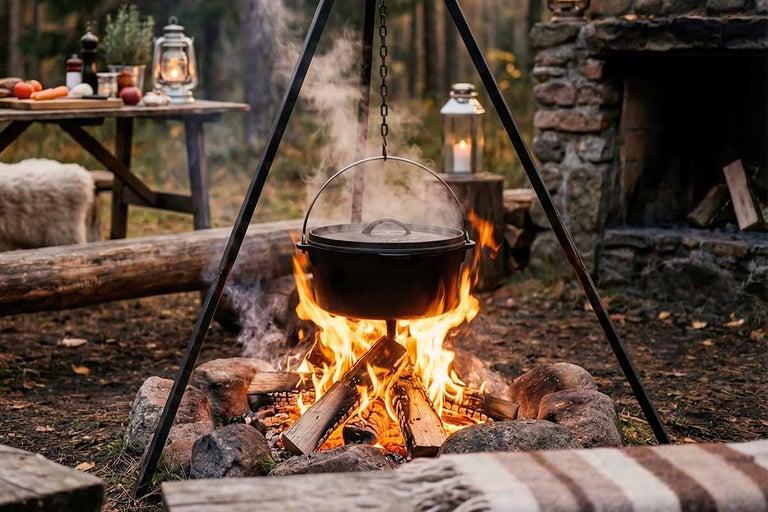 Dutch oven camping recipe cooking