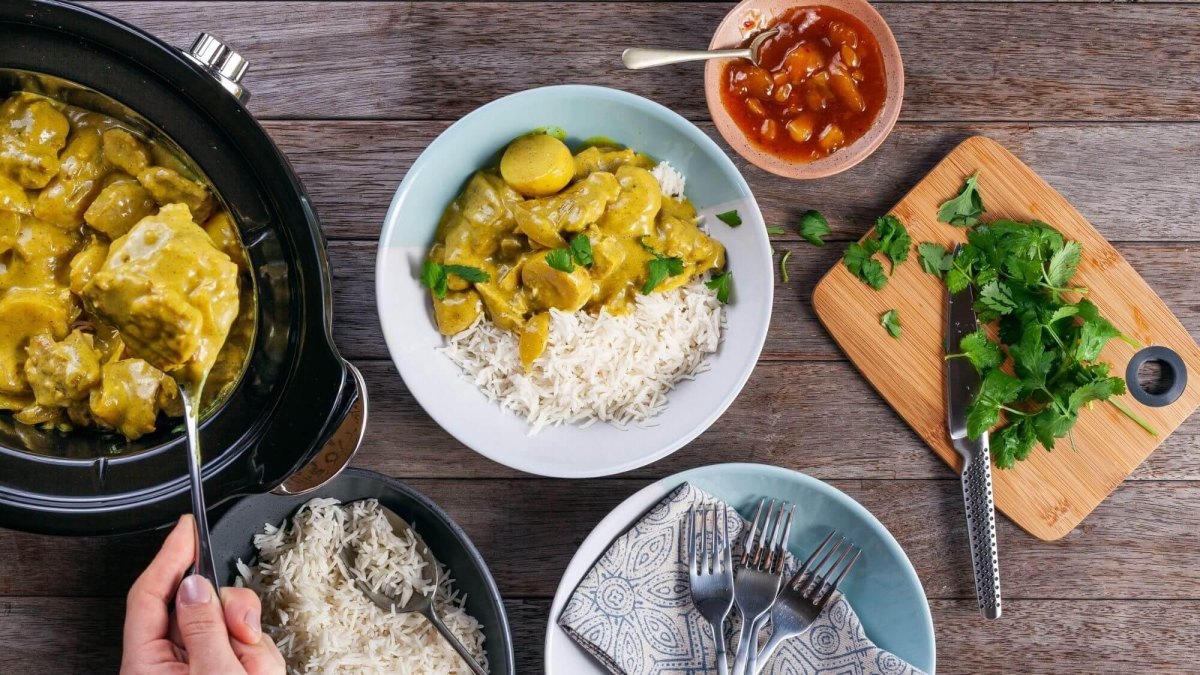 Chicken curry from slow cooker