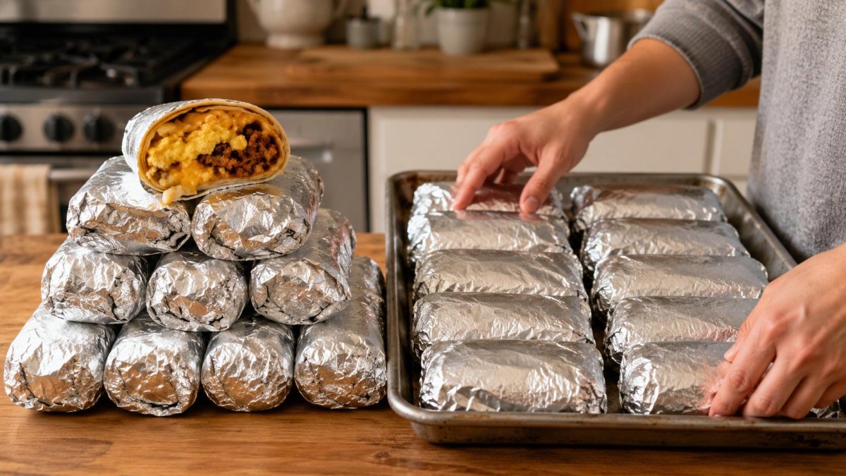 Make ahead breakfast burritos for camping