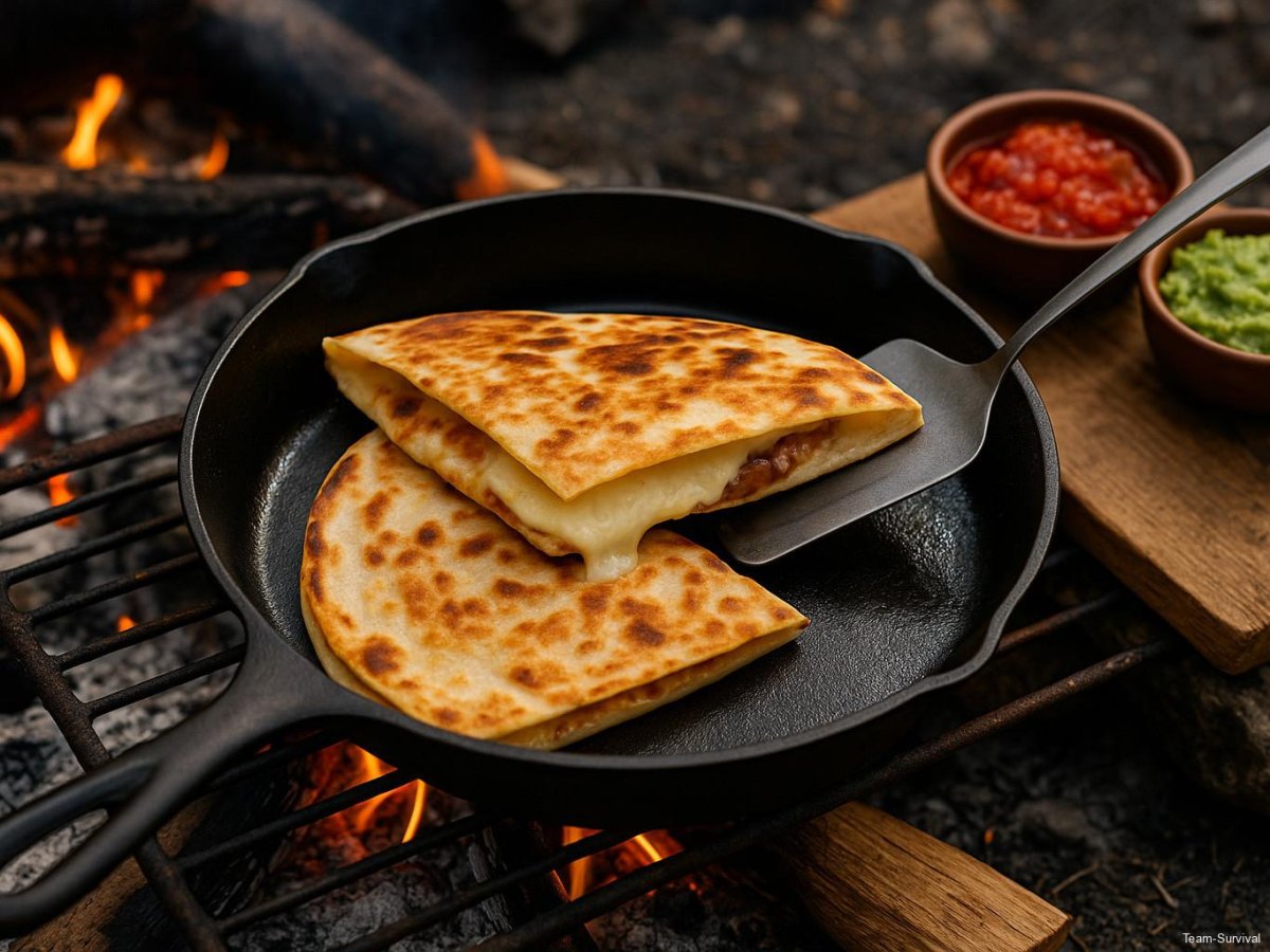 RV chicken quesadillas skillet