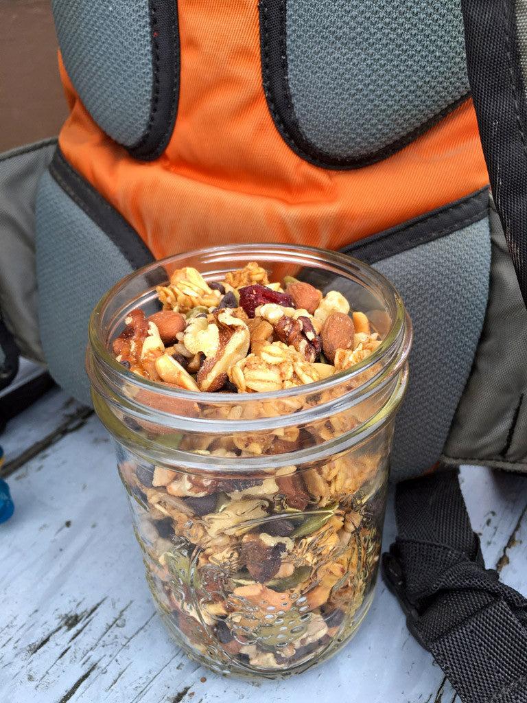 Homemade trail mix for hiking