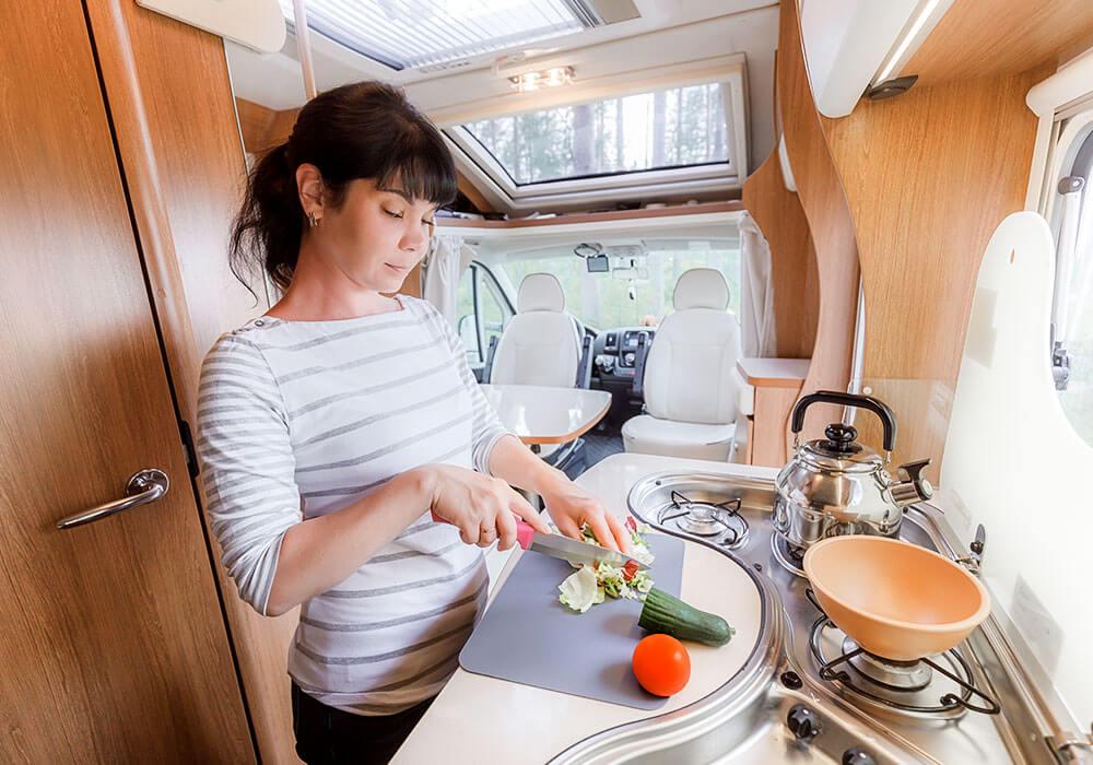 RV budget worksheet for food supplies and daily expenses