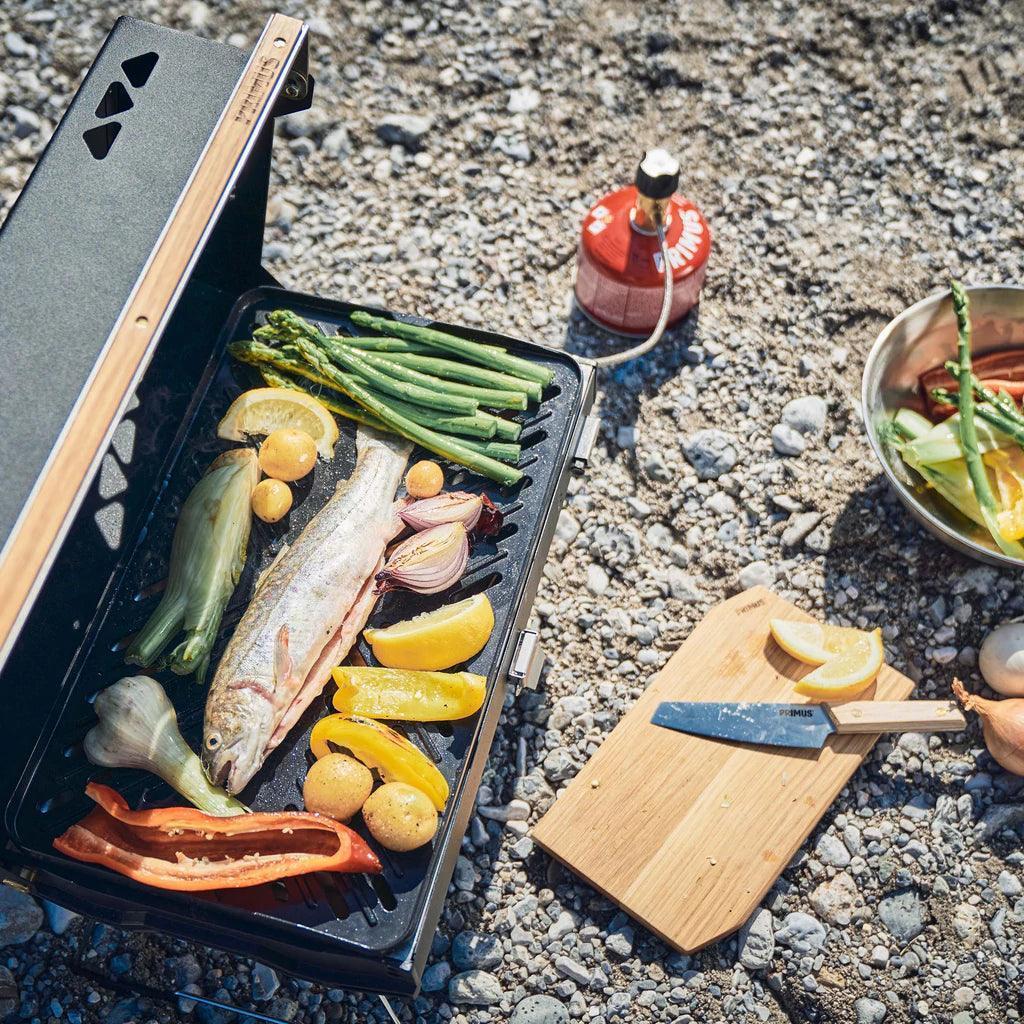 Grilled fish with camp sides