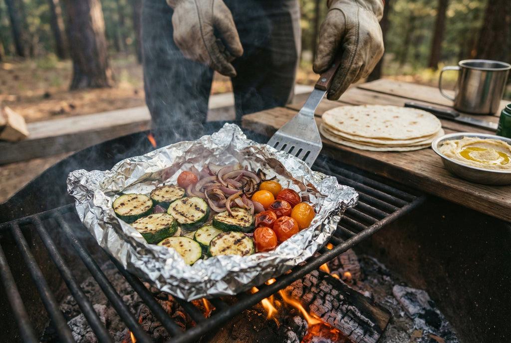 Grilled vegetable foil packs