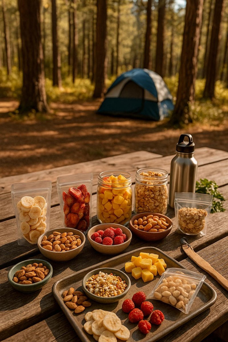Healthy snacks packed for RV driving