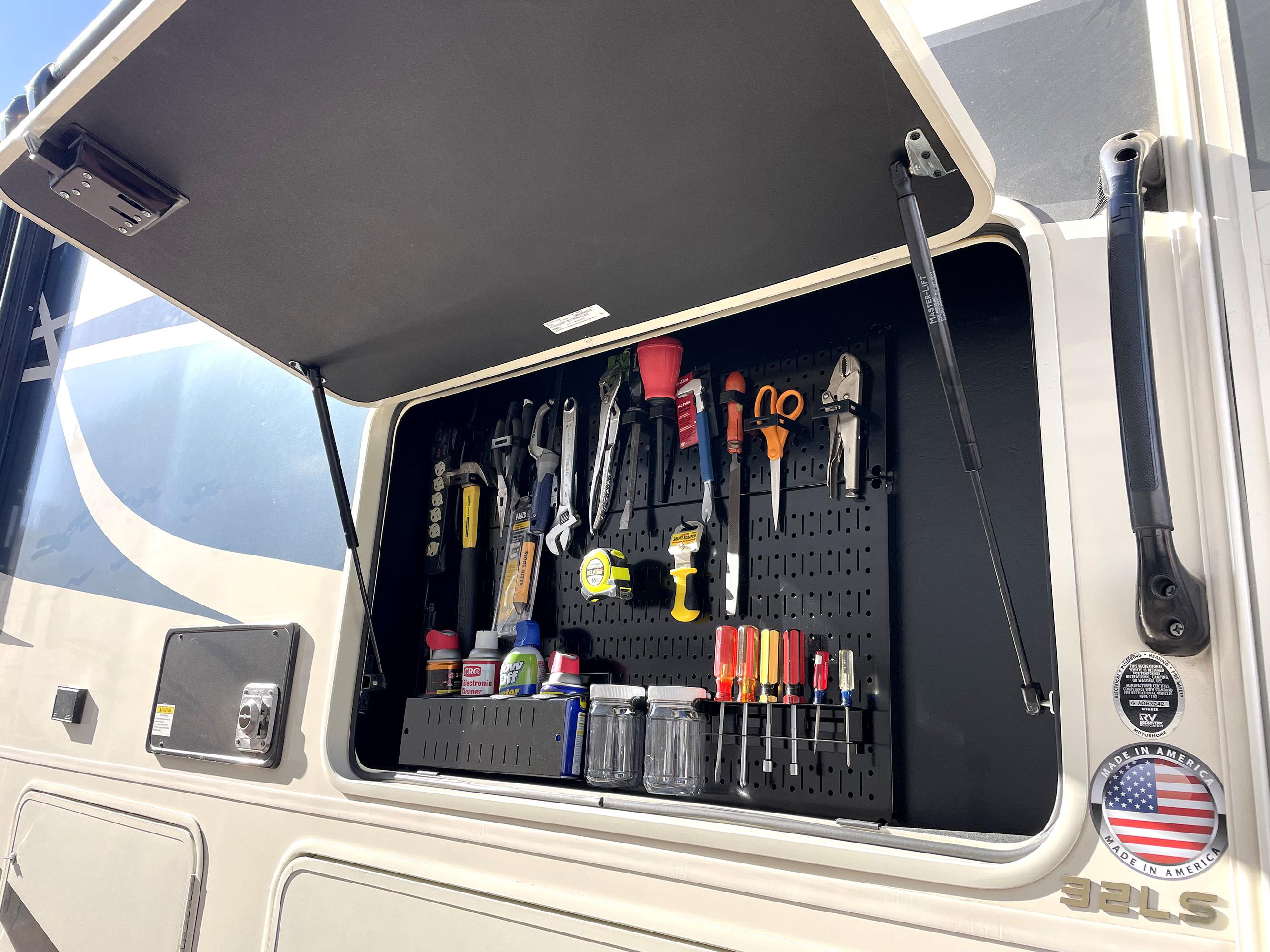 RV storage and equipment area showing hidden costs of full time RV living