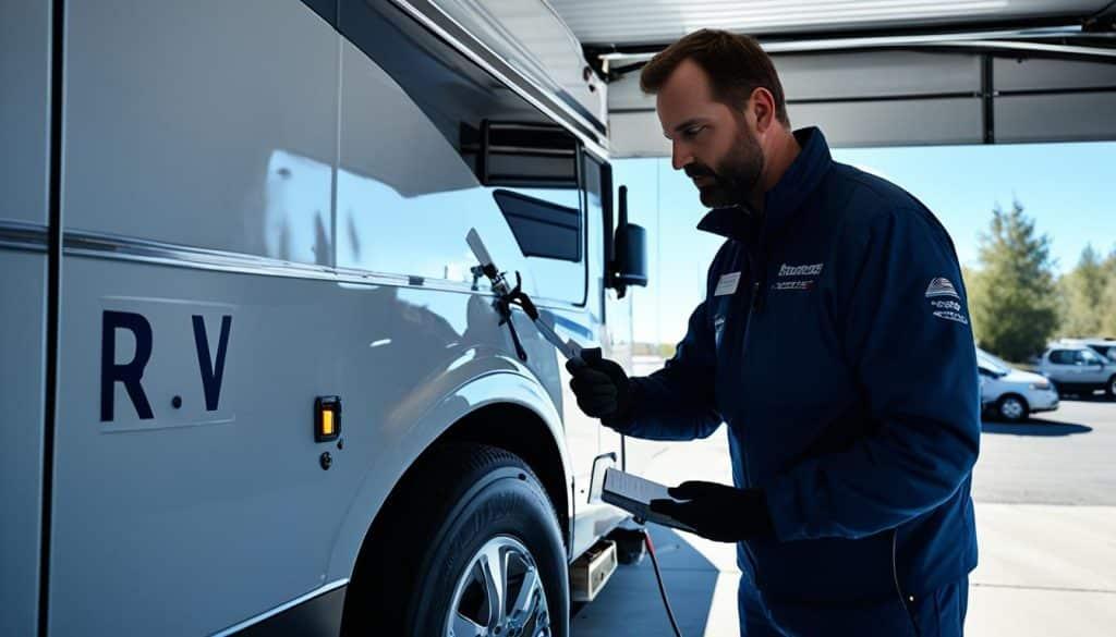 Buyer checking reliable used motorhome