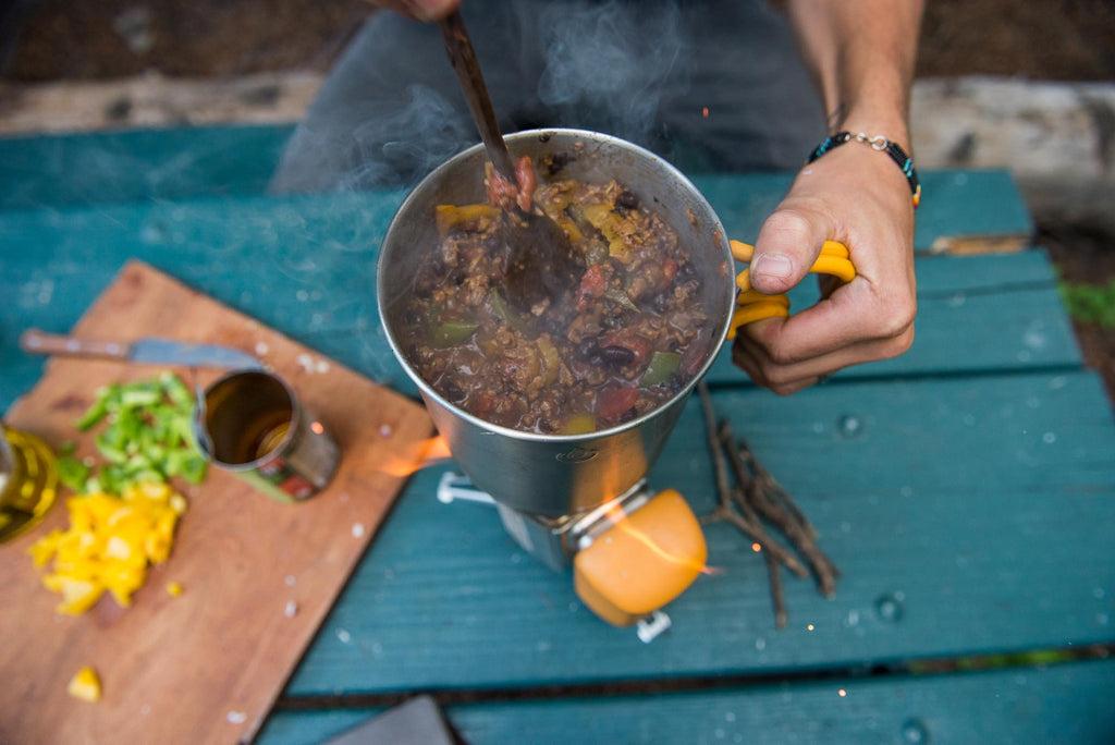 Instant Pot chili outdoors camping