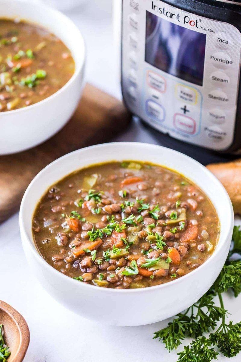 Lentil soup camping bowl