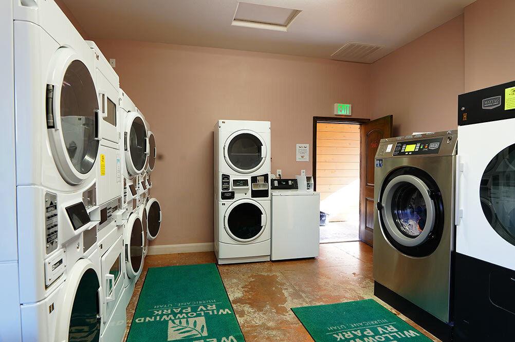 Laundry machines at an RV park