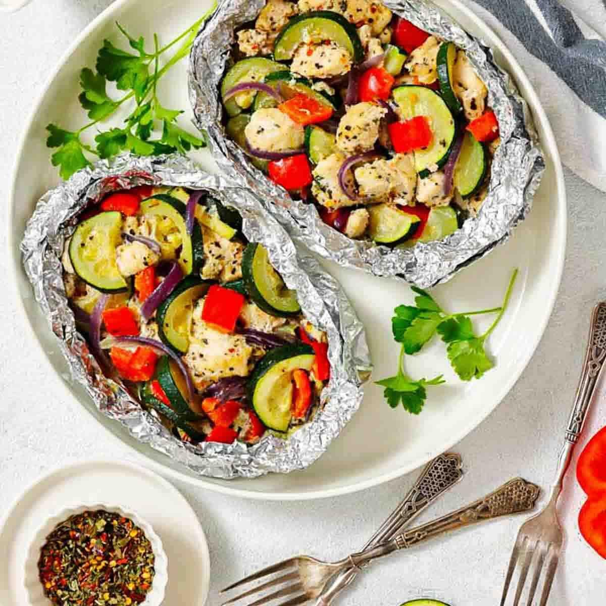 low carb chicken foil packet meal