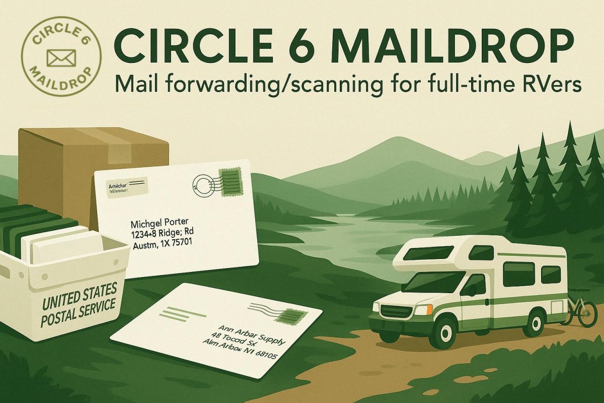 Mail forwarding service for full-time RV travelers
