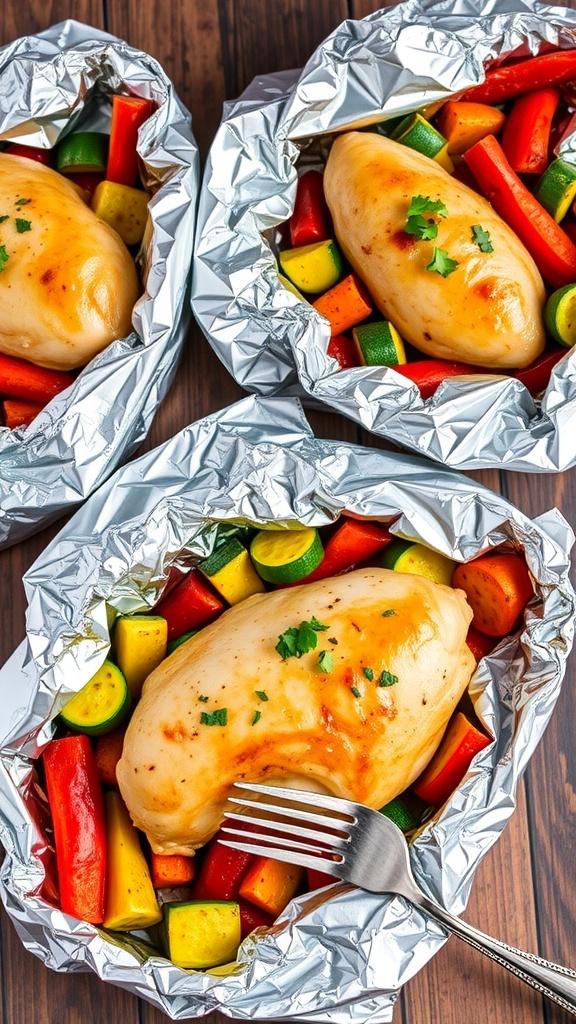 meal prep chicken foil packets