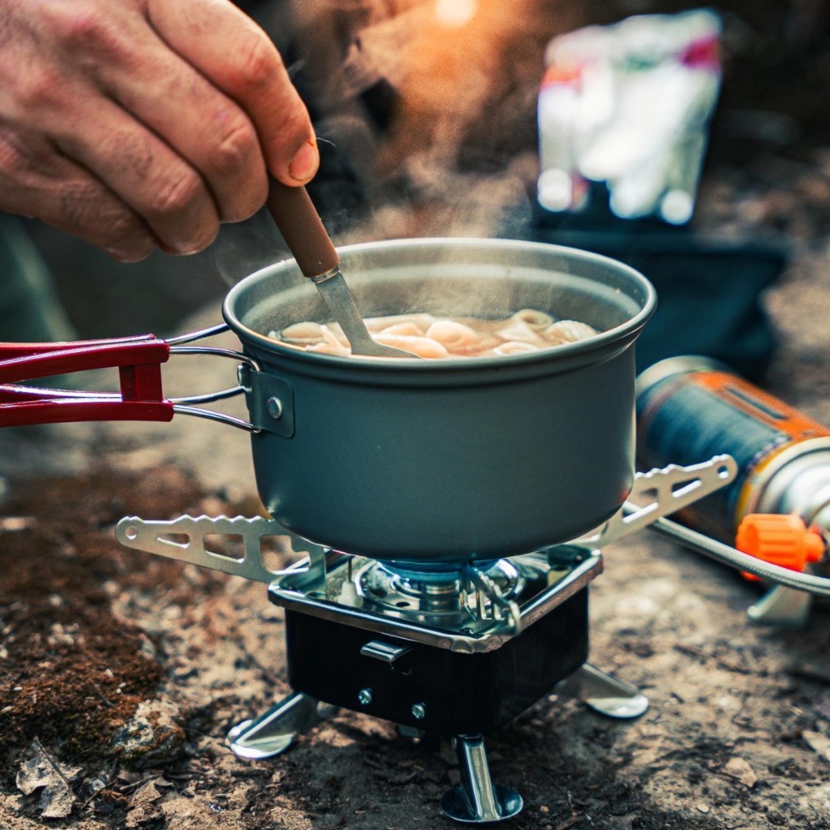 One pot camping meal cooking
