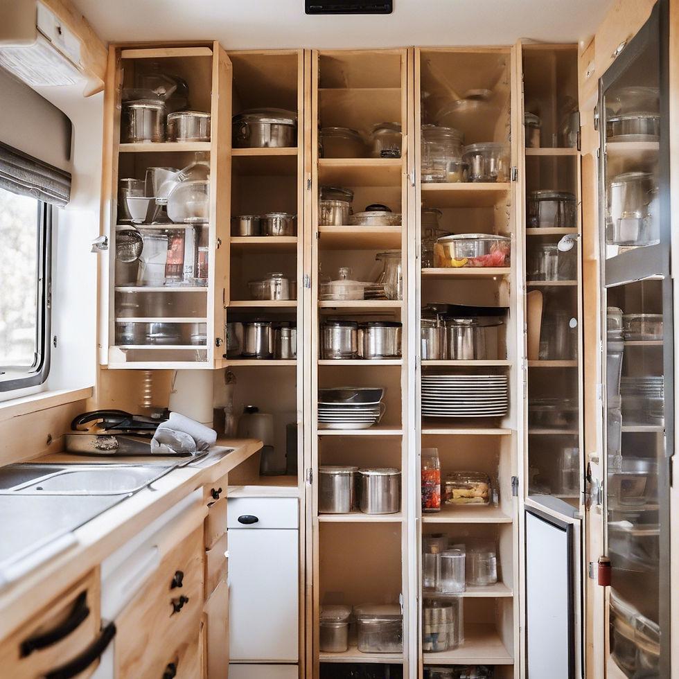 Organized full time RV interior