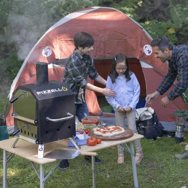 Outdoor camp pizza night