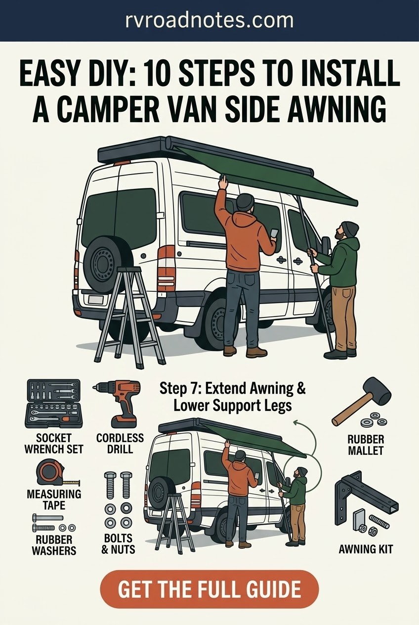 Easy DIY 4x4 Camper Van Awning Install