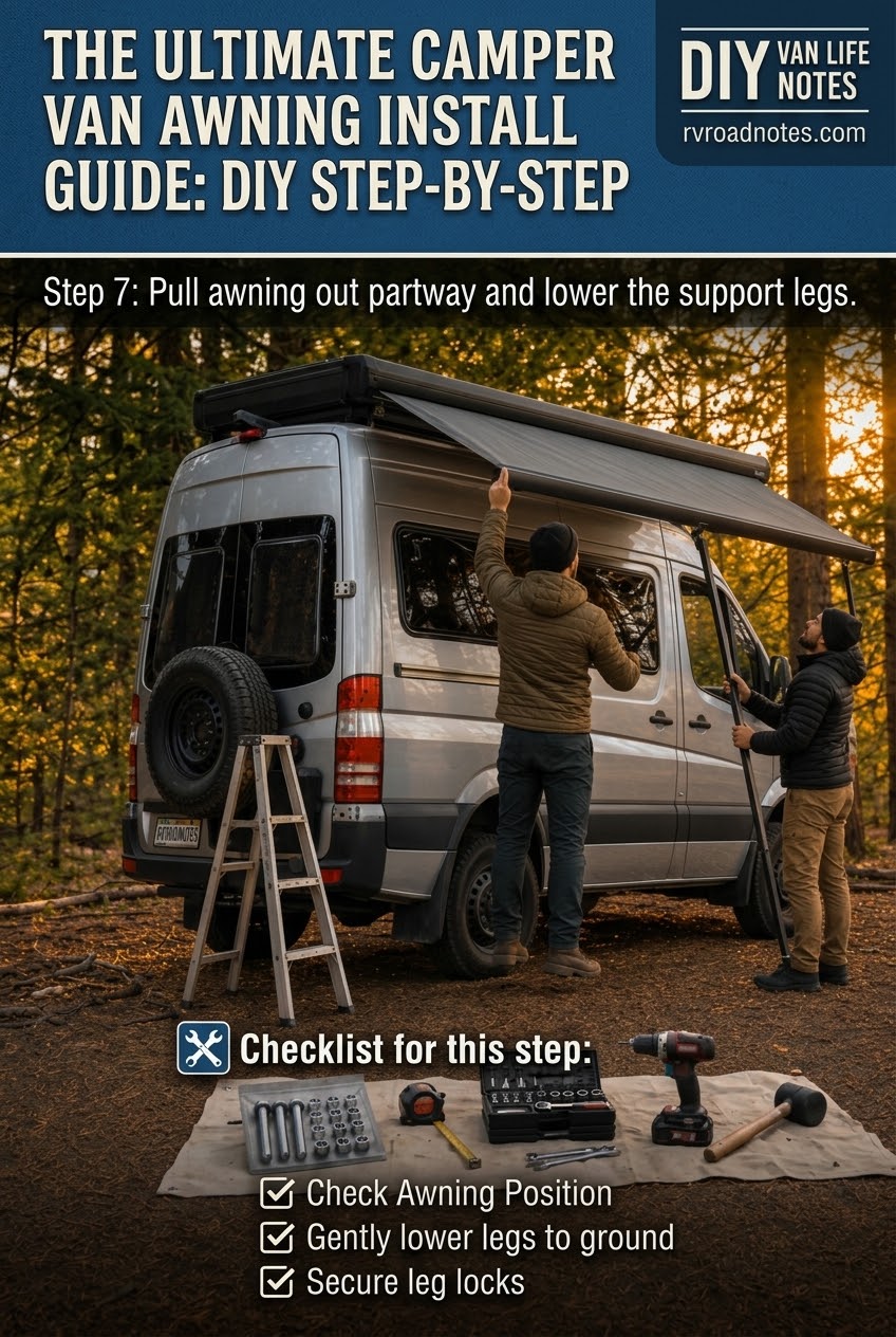 Easy DIY 4x4 Camper Van Awning Install