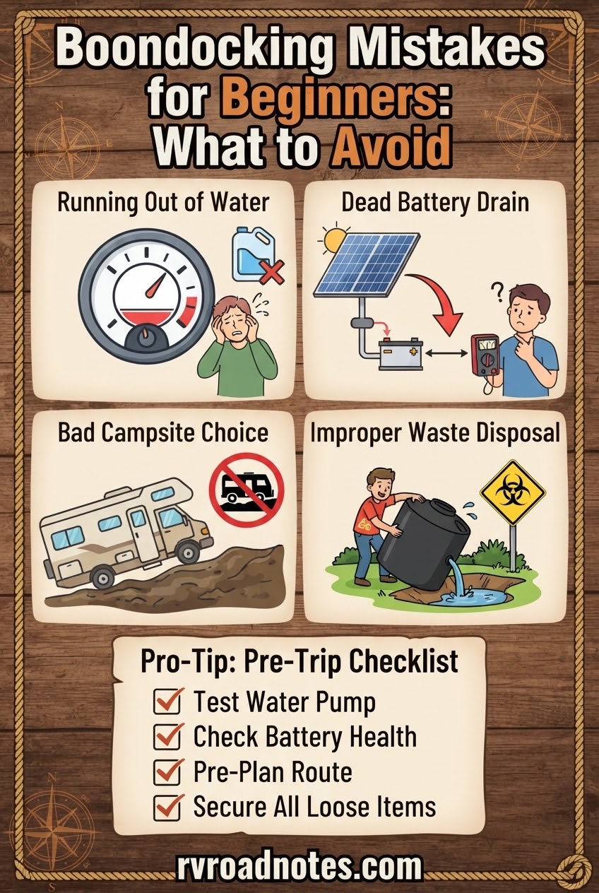 Boondocking Mistakes for Beginners: What to Avoid