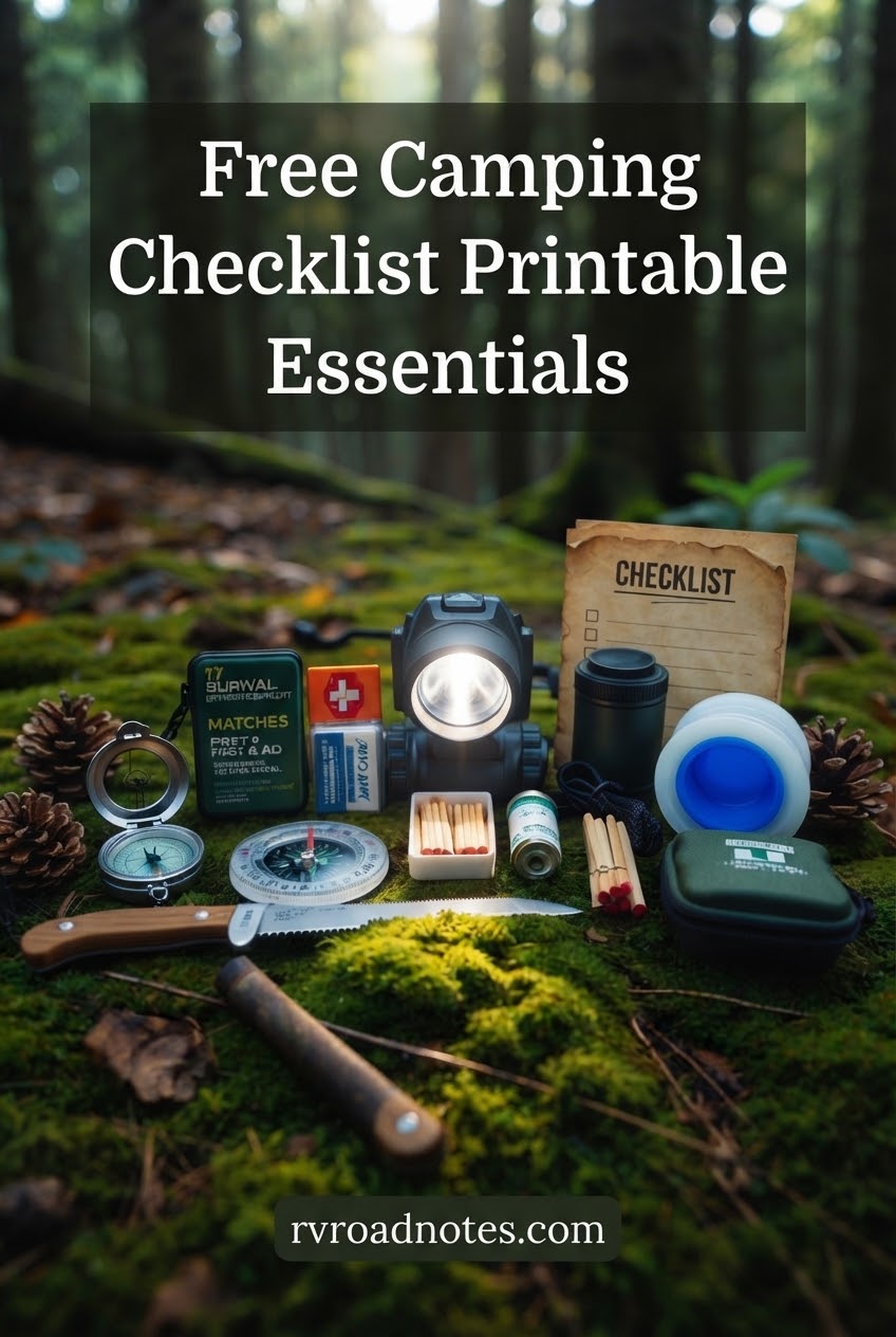 Free Camping Checklist Printable Essentials