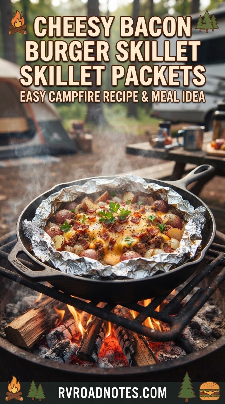 Cheesy Bacon Burger Skillet Packets