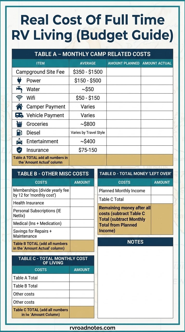 Real Cost Of Full Time RV Living (Budget Guide)