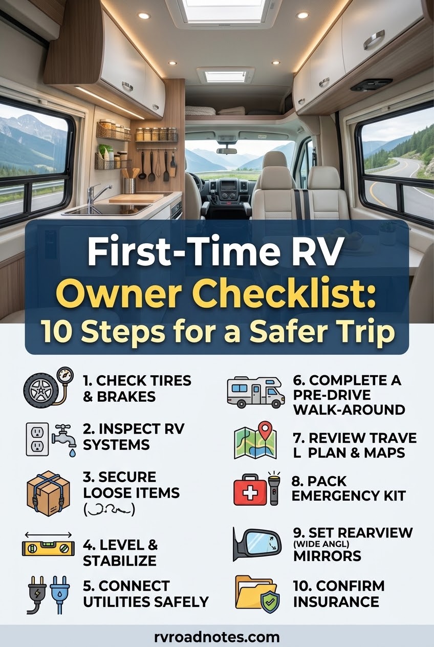 First-Time RV Owner Checklist: 10 Steps for a Safer Trip