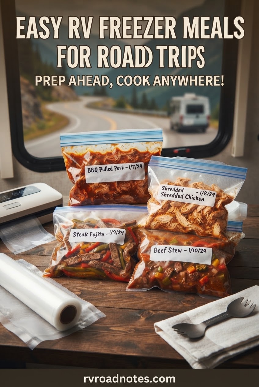 Easy RV Freezer Meals For Road Trips