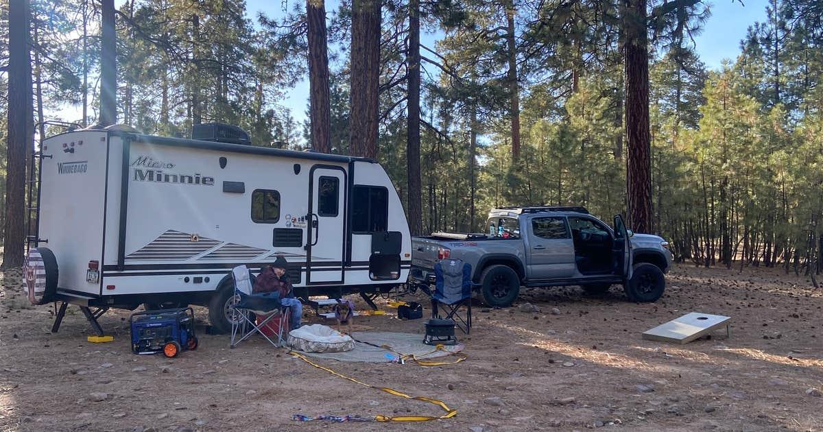 RV parked legally on public camping land