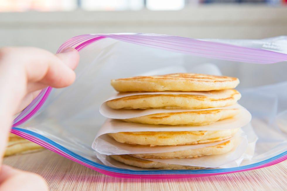 Prepared pancake packs for camping