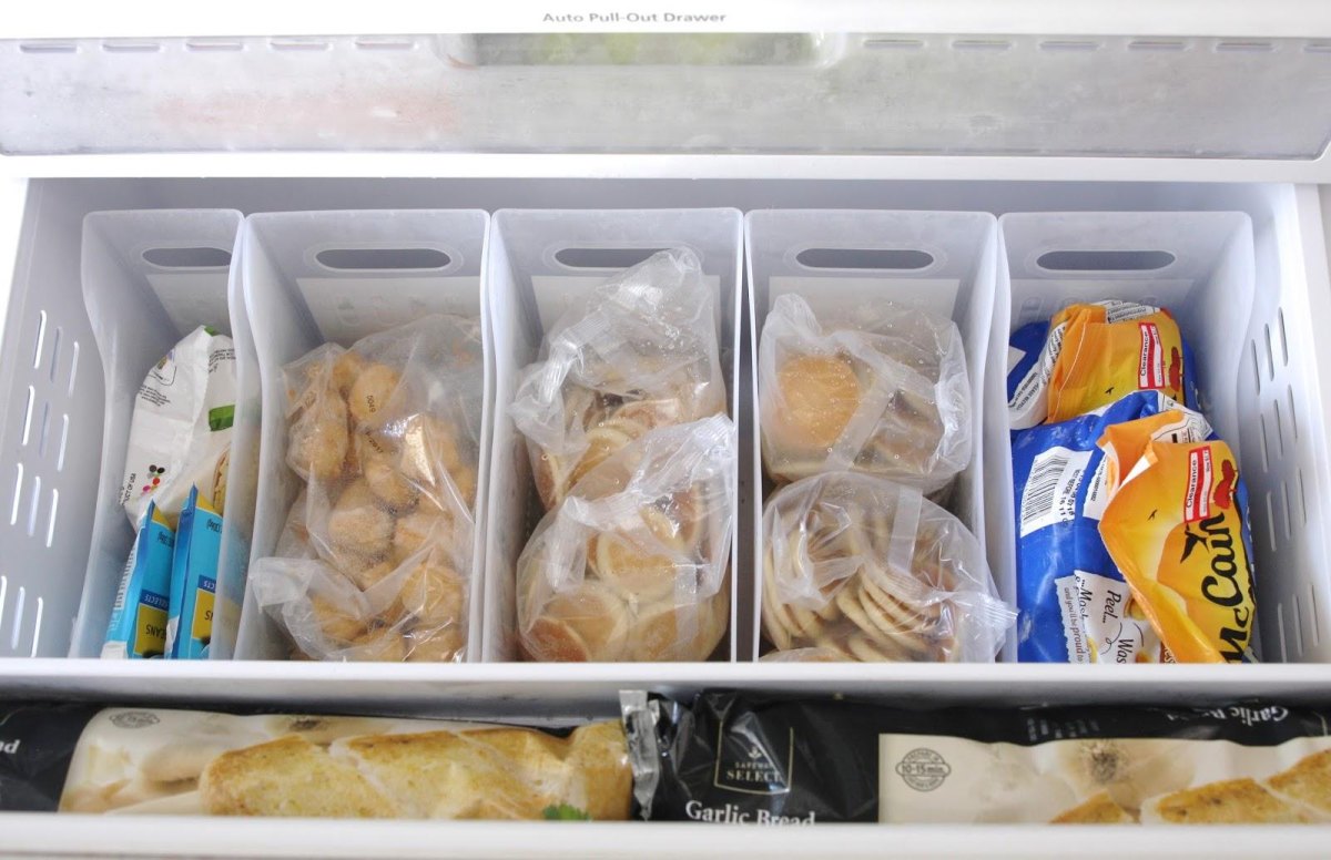 Organized RV freezer storage